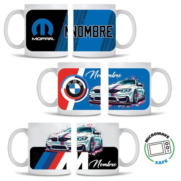 Other - White Ceramic Mugs for Car-Themed Parties